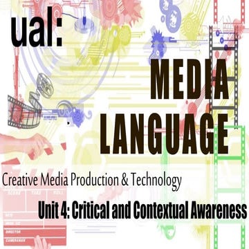 UAL Media Unit 4: Structuralism - binary opposites, genre and narrative