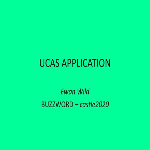 UAL UCAS Application PowerPoint