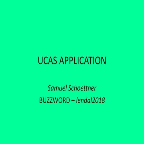 UAL UCAS Pro Forma