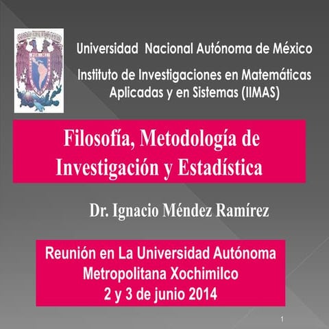 Seminario metodología de la investigación científica