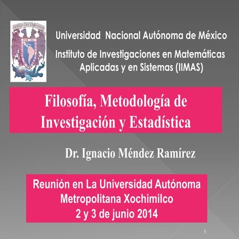 Seminario metodología de la investigación científica