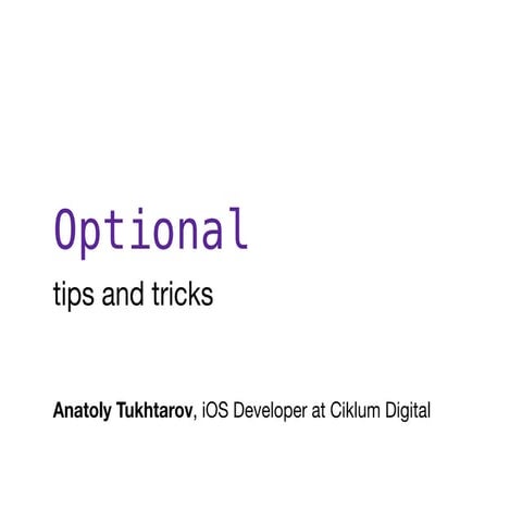 Optional. Tips and Tricks - UA Mobile 2019