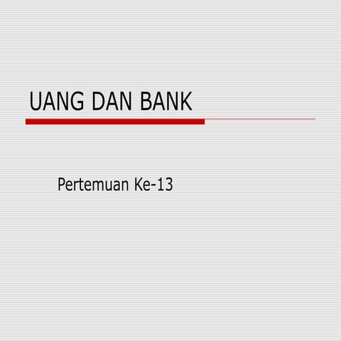 Uang dan bank - FISIP Undip