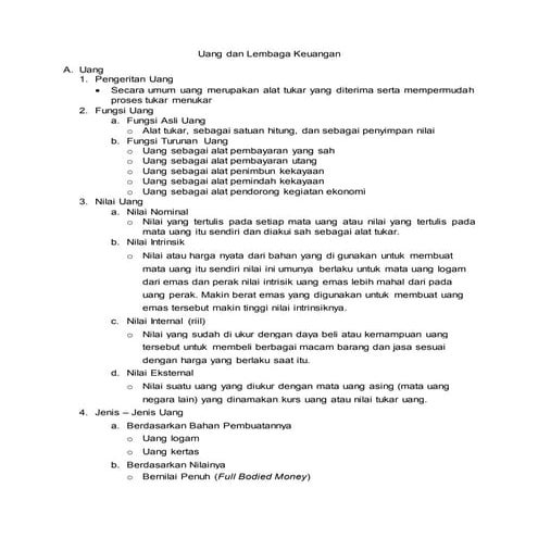 Uang dan Lembaga Keuangan