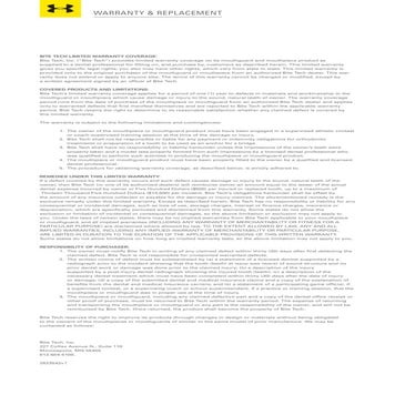 Under Armour Warranty | PDF