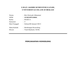 Percakapan Konseling