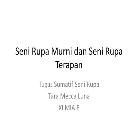 Sumatif Seni Rupa