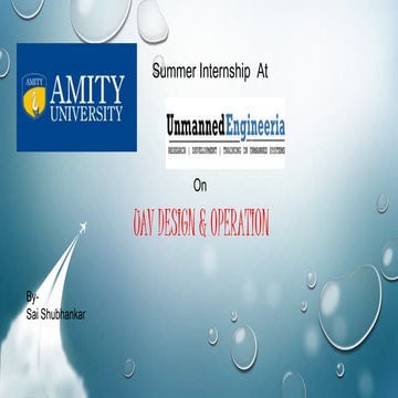 Design and Operation of UAV