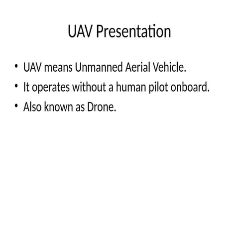 Uav presentation | PPTX