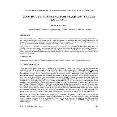 Multi-objective and Multi-constrained UAV Path Plan Optimum Selection ...