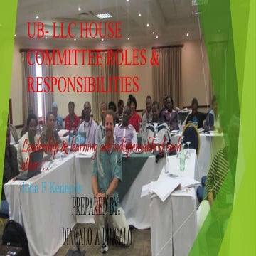 UB-LLC house committee roles & responsibilities