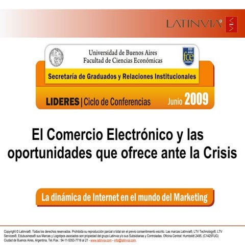 El Comercio Electrónico y las oportunidades que ofrece ante la Crisis