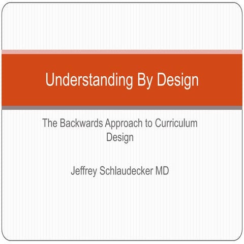 Understanding by Design 