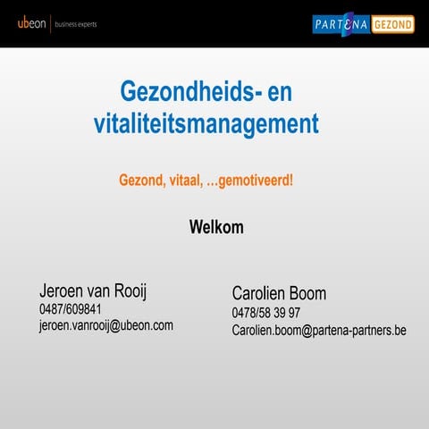 Ubeon partena, bedrijfspresentatie slideshare