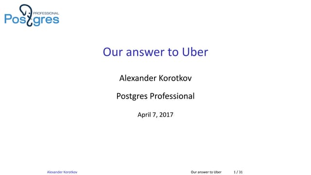 Our answer to Uber