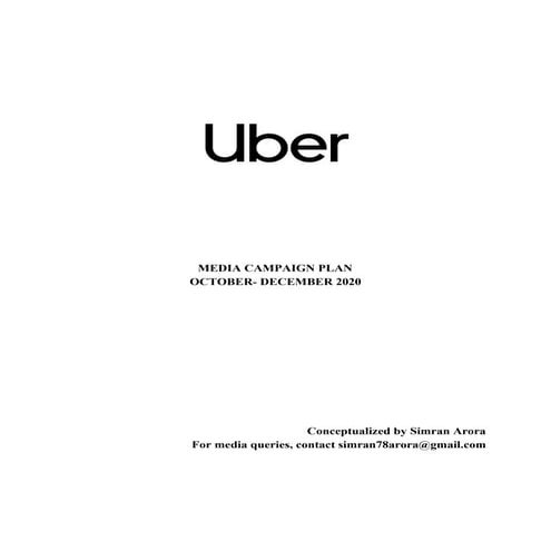 Uber Media Campaign Plan