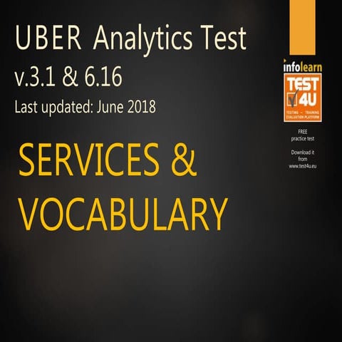 UBER Analytics Preparation Course v.3.1 & 6.16: Services & Vocabulary ...