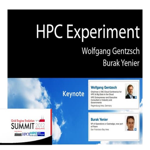 GridEngine Summit Keynote about Uber Cloud Experiment