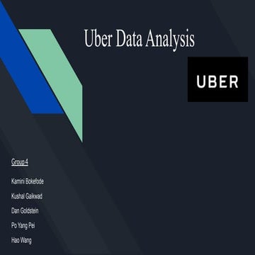 Uber Data Analysis - SAS Project | PPT
