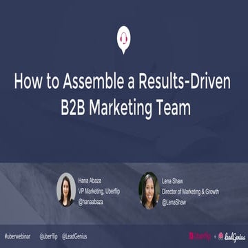 How to Assemble a Results-Driven B2B Marketing Team