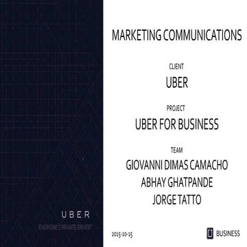 Uber for business imc final presentation