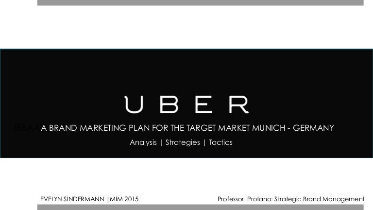 Tactical Brand Marketing Plan - UBER Munich, Germany