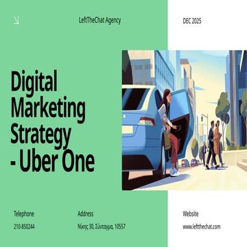 A digital marketing strategy presentation for Uber. | PPTX
