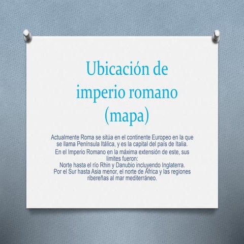 Ubicación de imperio romano (mapa) 