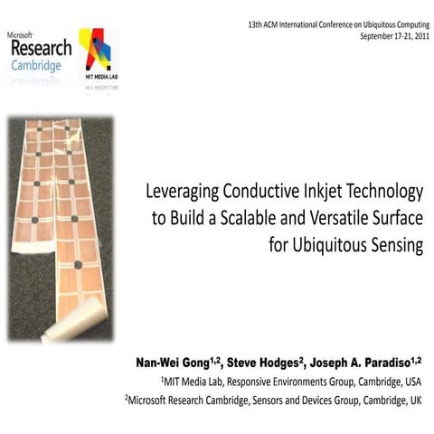Leveraging Conductive Inkjet Technology to Build a Scalable and Versatile Sur...