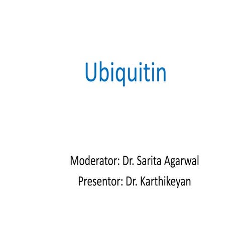 Ubiquitin proteolytic system