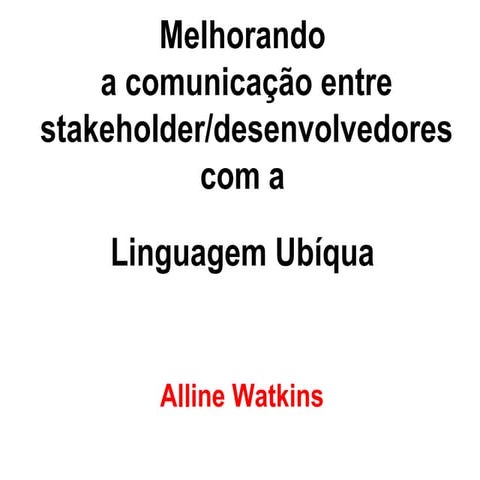Ubiquitous Language - Portugues