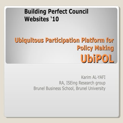 Ubiquitous participation   karim al-yafi