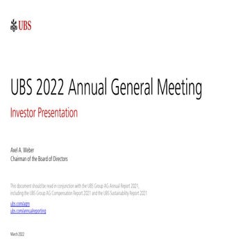 UBS rachète Credit Suisse | PDF