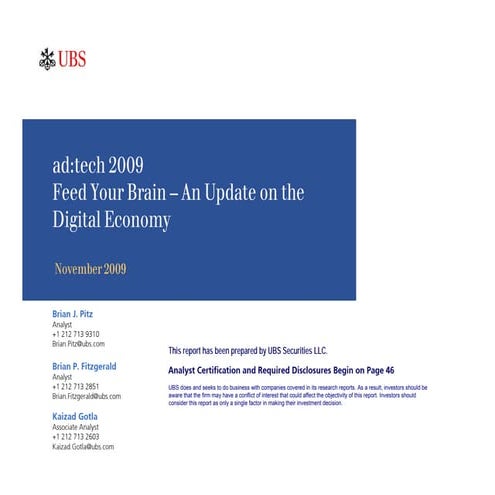 UBS Ad:Tech 2009