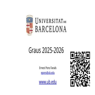 Oferta de graus Universitat de Barcelona