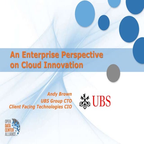 An Enterprise Perspective on Cloud Innovation