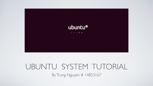 Ubuntu tutorial slides