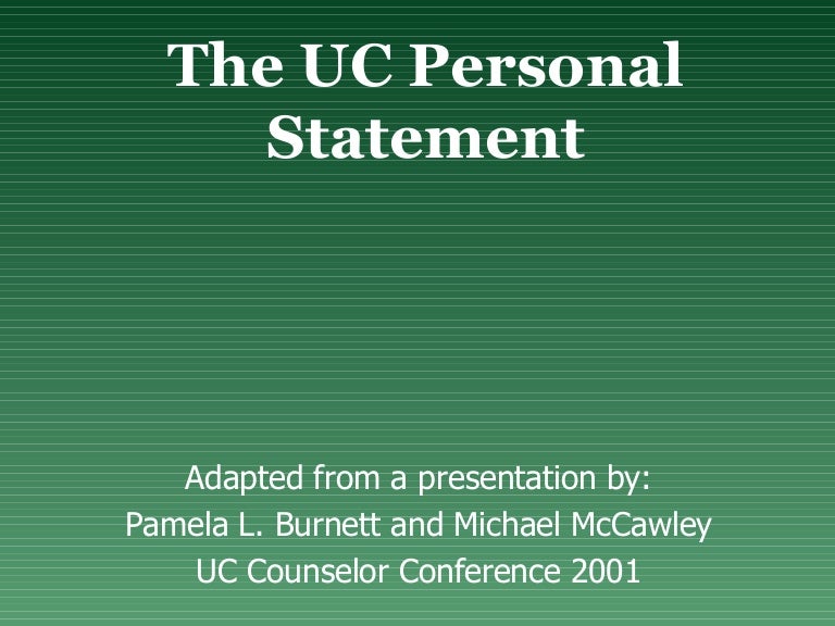 Uc personal statement video image