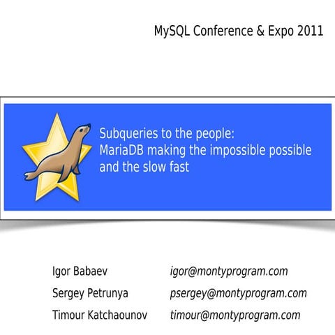 Uc subqueries to the people