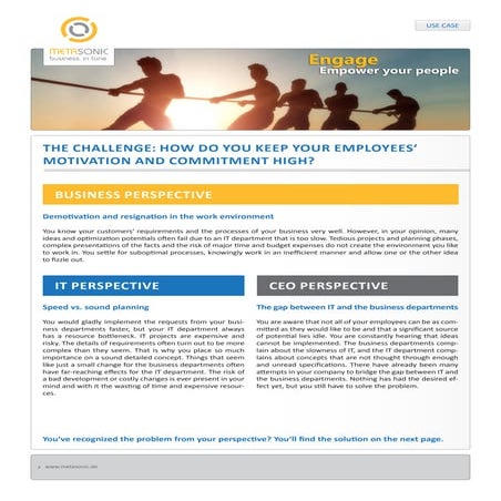 Use Case Engage: Establish a creative environment