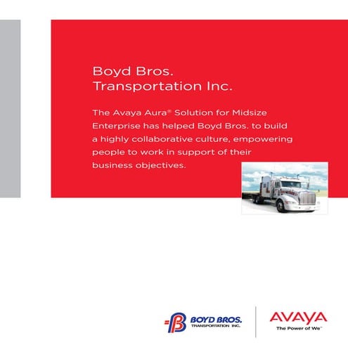 Avaya & Boyd Bros. Case Study.