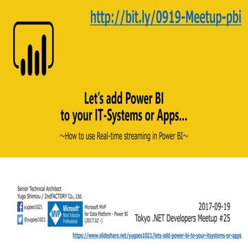 Let's add Power BI to your IT-Systems or Apps