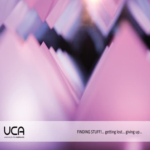 Finding Stuff: Making UCA Library Resources Discoverable in the University VL...