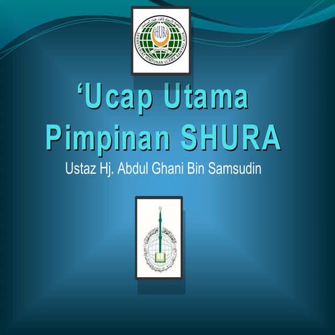 Ucap utama shura diskusi kesarjanaan 2