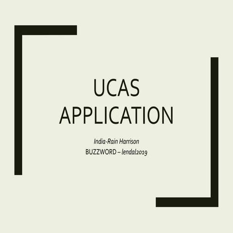 Ucas Application
