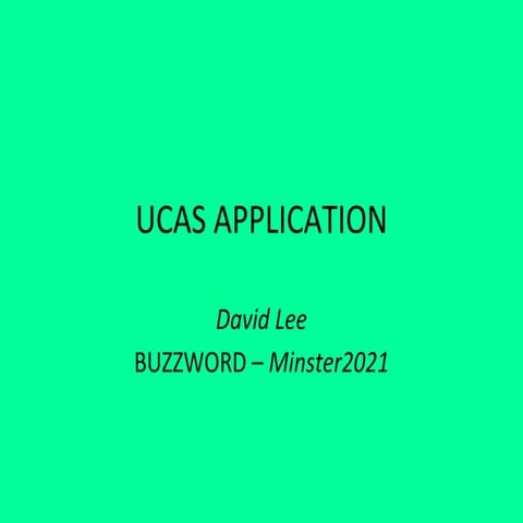 UCAS Pro-Forma - Applications for 2021 (Final Version)