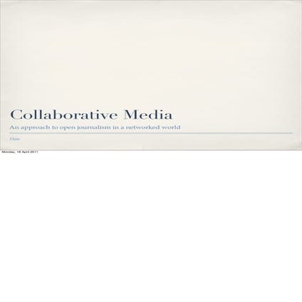 UCB Investigative Journalism Symposium: Collaborative Media 