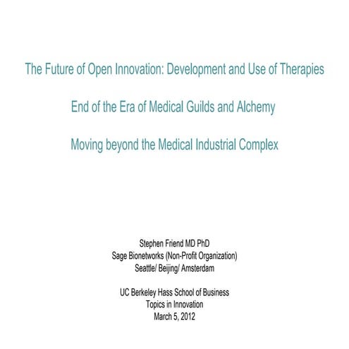 Stephen Friend Haas School of Business 2012-03-05