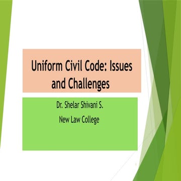 Uniform civil code | PPTX
