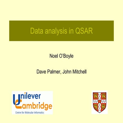Data Analysis in QSAR